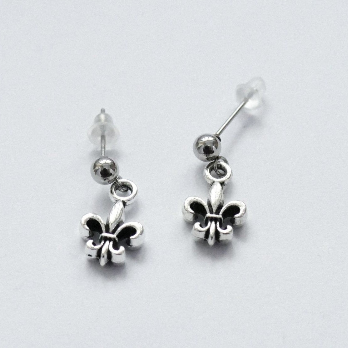 Flower charm earrings - customizable, flower, ,