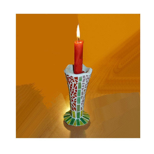 Mosaic candle holder, glass table decor U065, candle lights, candle stick holder, candlestick holder