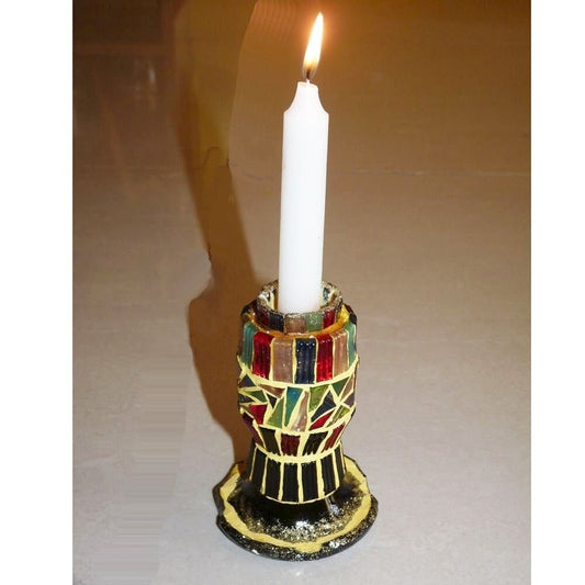 Mosaic candle holder table decor U029, candle stick holder, candlestick holder, glass candle holder
