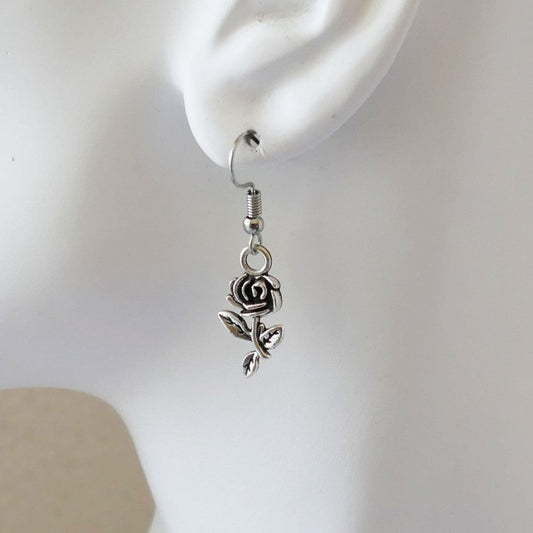 Charm earrings with wire hooks - customizable