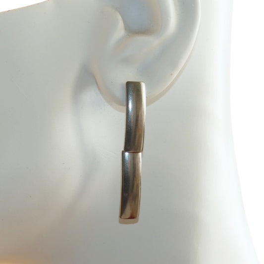 Stainless steel stud earrings F020, dangle, hypoallergenic, modern