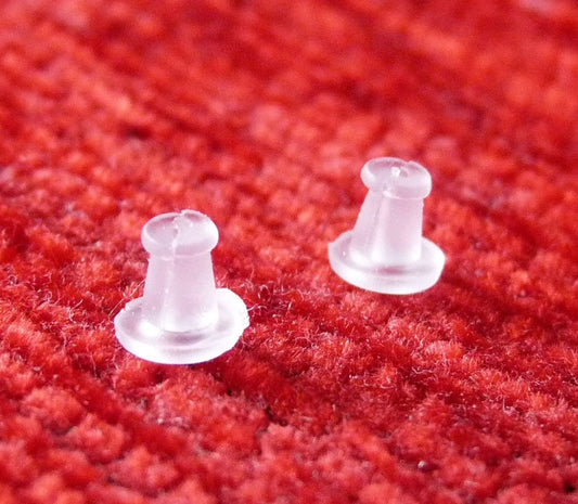10/50/100x Silicone Earring Backs, Soft Rubber Earring Stoppers, Post Nuts RB15