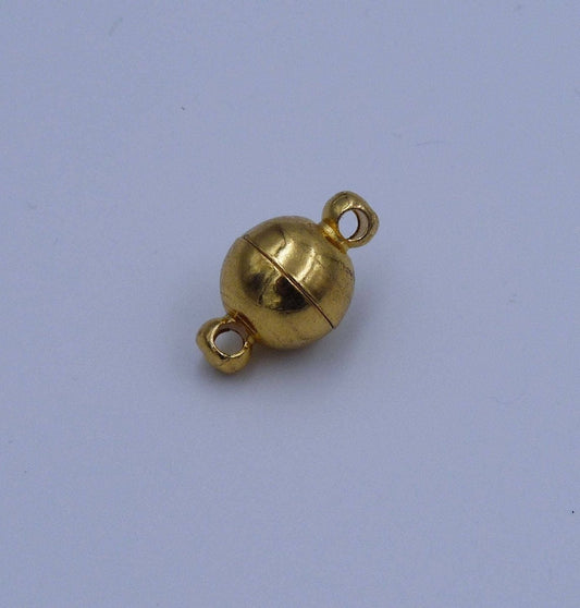 1/3 Sets Strong 8mm Ball Magnetic Clasps, Gold Plated Magnetic Bracelet Clasp, Magnetic Closure Necklace Fastener