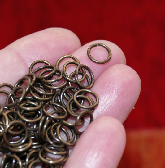 50/100x Bronze 8mm Open 19 Gauge Jump Rings, Clasp Connectors, DIY Jewelry Findings F181