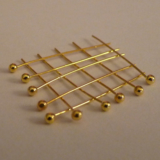 50x Gold Head Pins, Ball Pins, 20-25-30-40mm Ball Head Pins for Beading, Gold Plated Ball Head Pins, Beading Supplies, Jewelry Findings