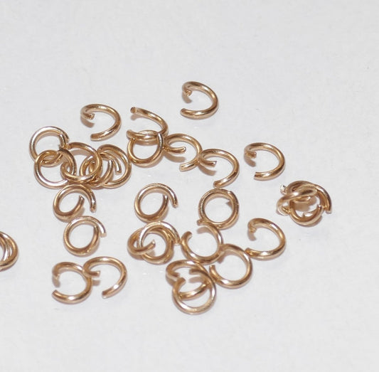 50x Stainless Steel 5mm Open Jump Rings 20 Gauge KC Gold/Rose Gold Clasp Connectors, Earring Connectors F168