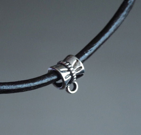 5x Bail Beads for Bracelet/Pendant, Antique Silver Tone Connectors for Charms B012