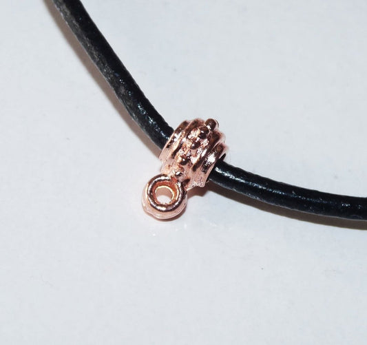 5x Rose Gold Bail Beads, Metal Bail Beads, Metal Connector Beads, Pendant Bails, Necklace Connectors C400