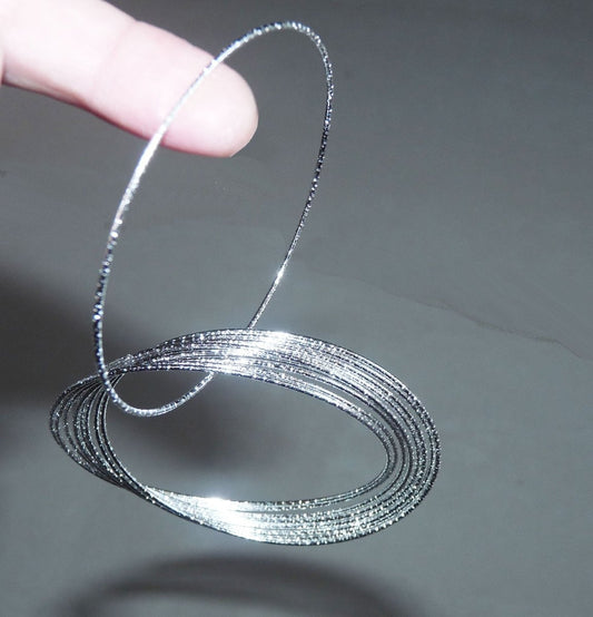 Multi Layer Wire Bracelet, Silver Plated Bangle Bracelet C183